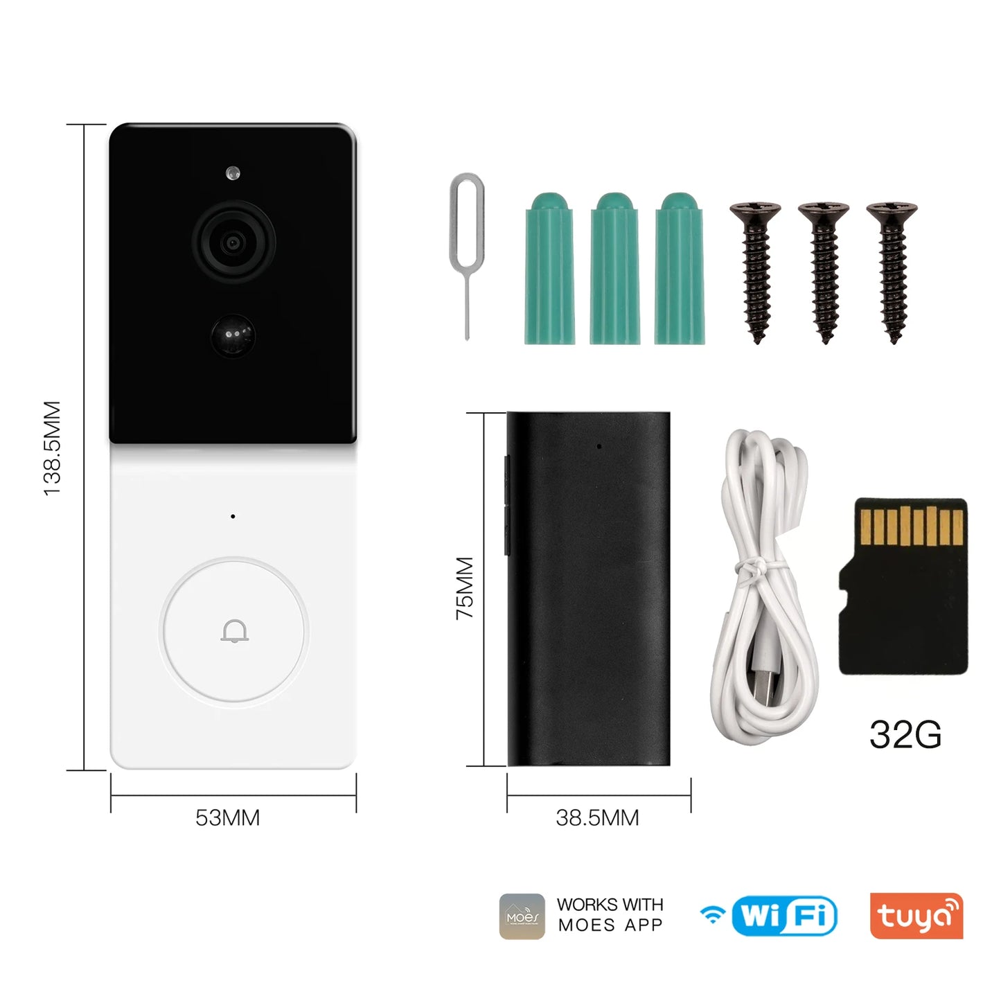 MOES WiFi Video Doorbell Camera
