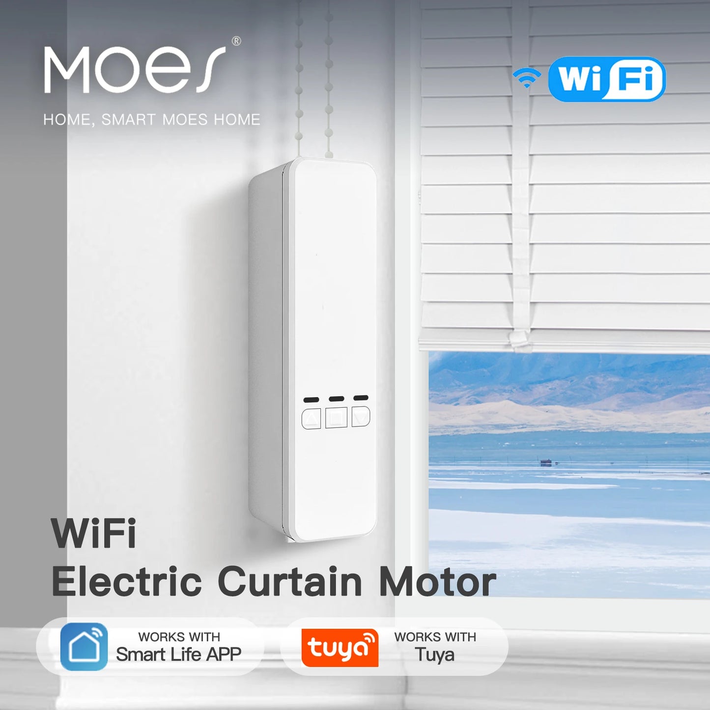 MOES WiFi Motorized Chain Roller Blinds