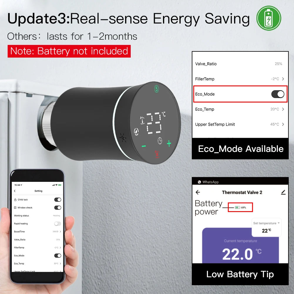 MOES ZigBee TRV Thermostatic Radiator Valve