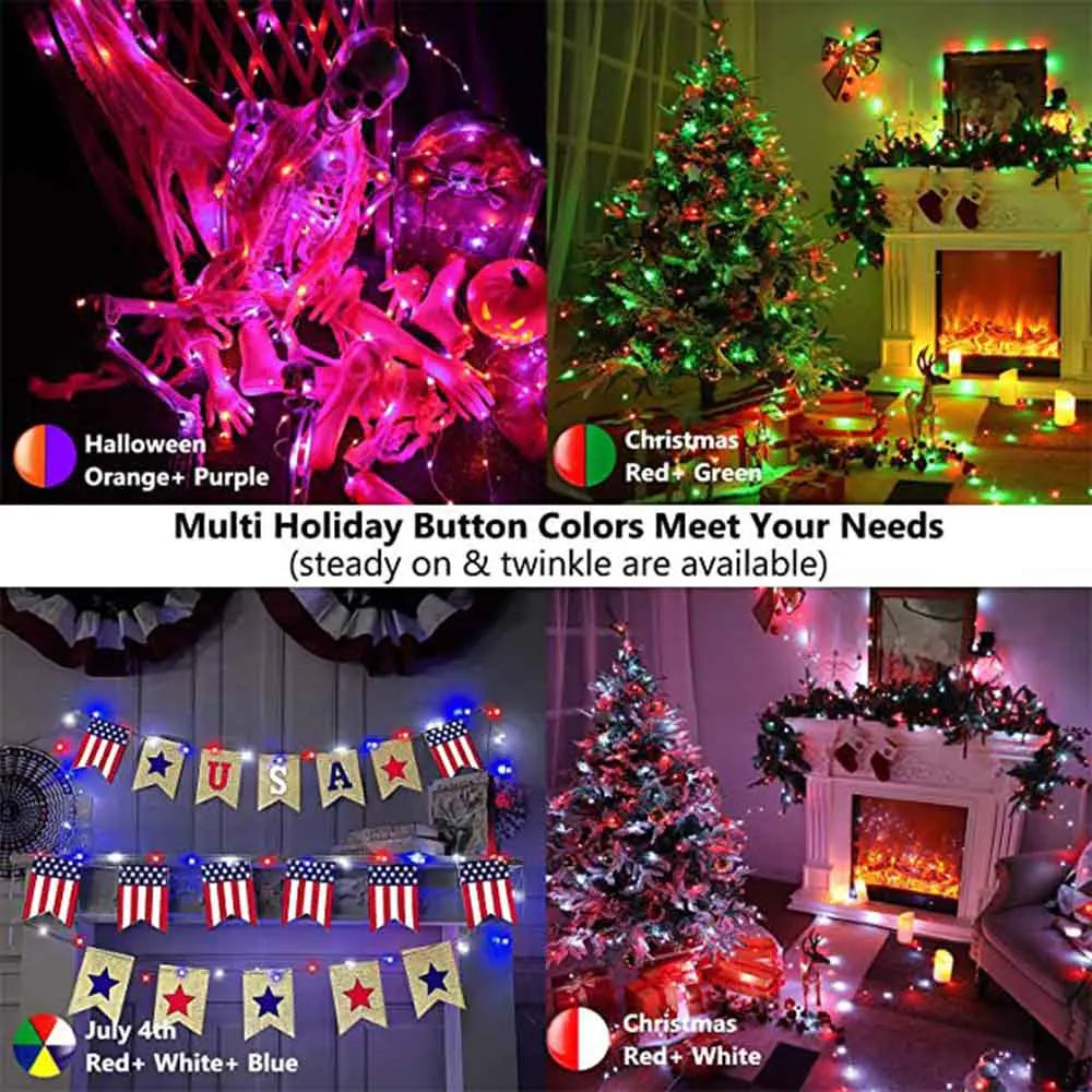 WiFi Christmas Smart RGBIC Pixel String Light 5/10/20M With Remote