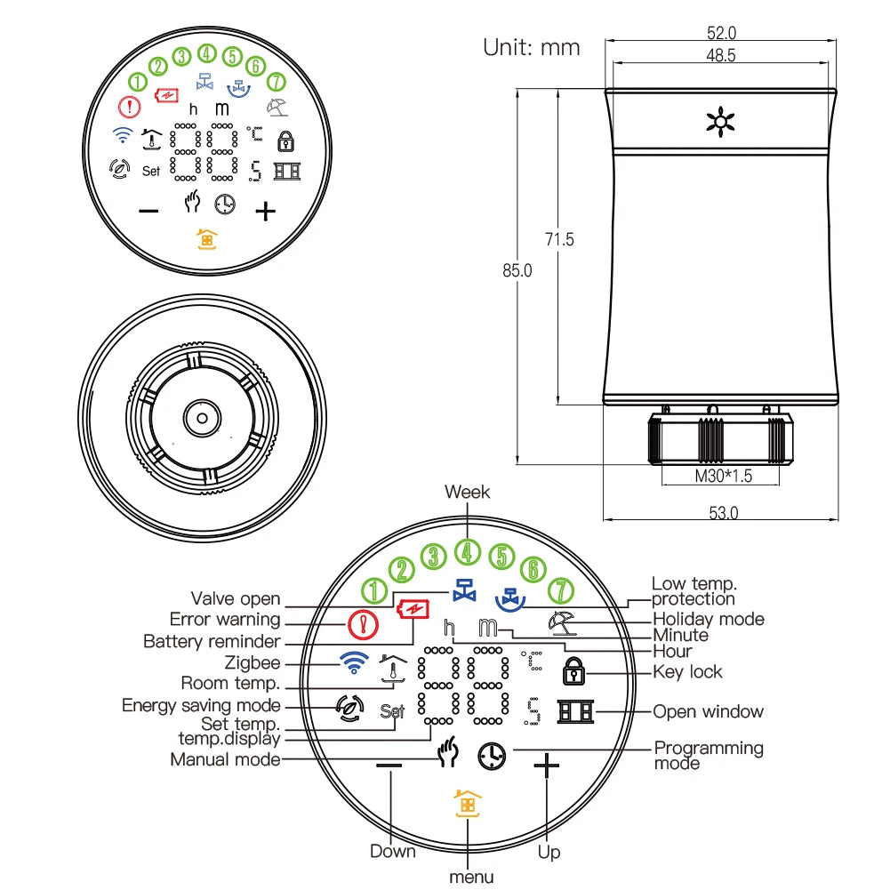 MOES ZigBee TRV Thermostatic Radiator Valve