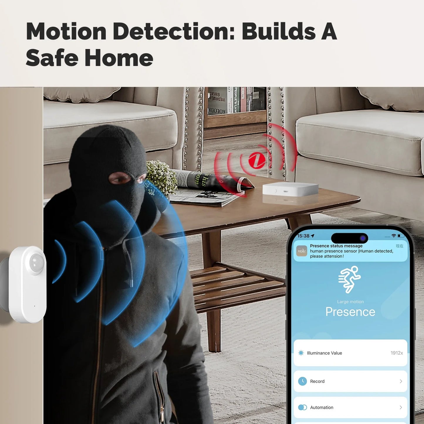 MOES ZigBee Human Presence PIR Sensor
