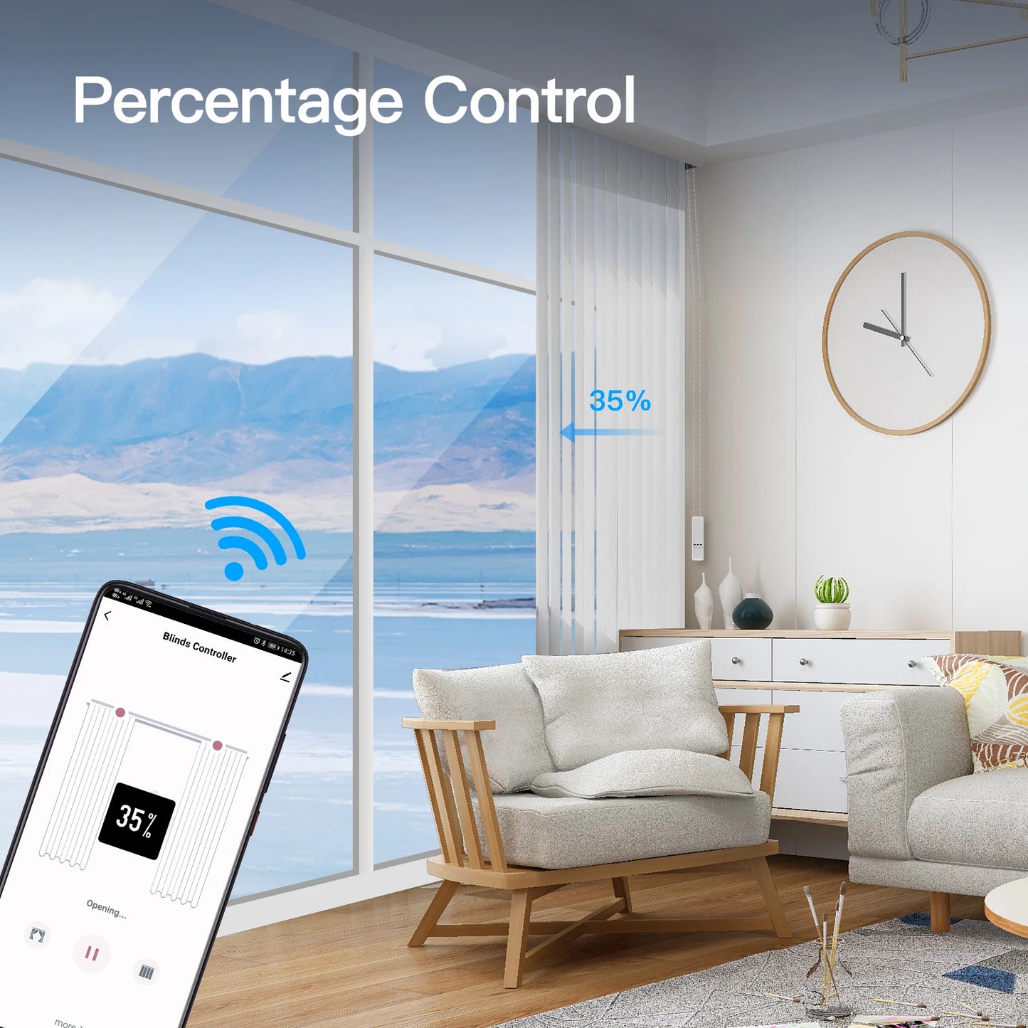 MOES WiFi Motorized Chain Roller Blinds