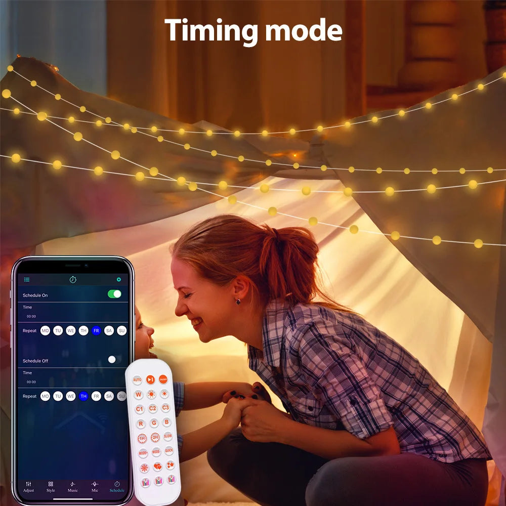 Wifi Smart LED Light String Fairy Lights For Christmas, Festival, Decor, Outdoor, Indoor - 5M/10M/15M/20M